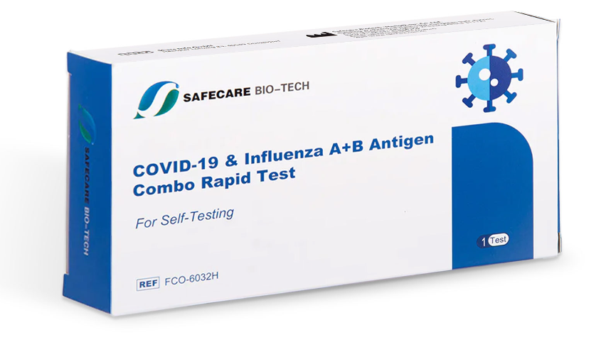 Safecare COVID-19 & Influenza A+B Antigen Combo Rapid Self-Test