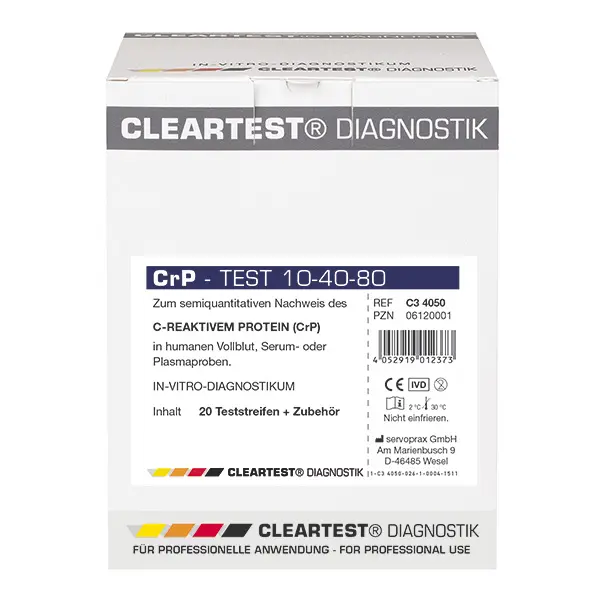 CLEARTEST C-Reactive Protein CRP Test Kit (10/40/80) - 20 Tests