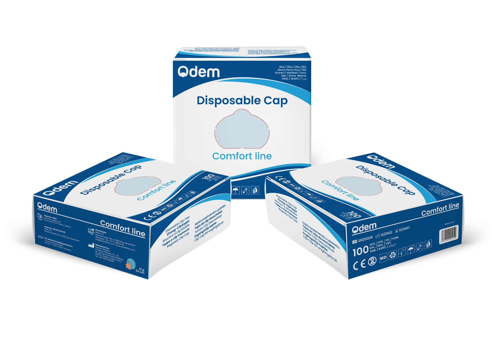 Odem Disposable Clip-on Bonnets Comfort Line